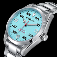 BERNY 20ATM Men Mechanical Watch NH35 Automatic Watches Luminous Sapphire Waterproof Wristwatch Luxury Automatic Watch for Men
