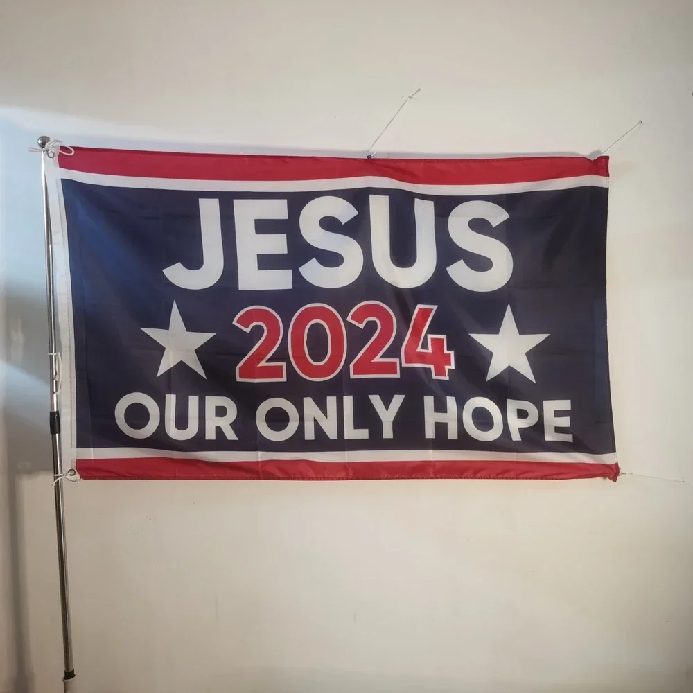 

Christ Jesus Flag Jesus 2024 Our Only Hope Flag Banner Yard Christian God Bless 90x150cm