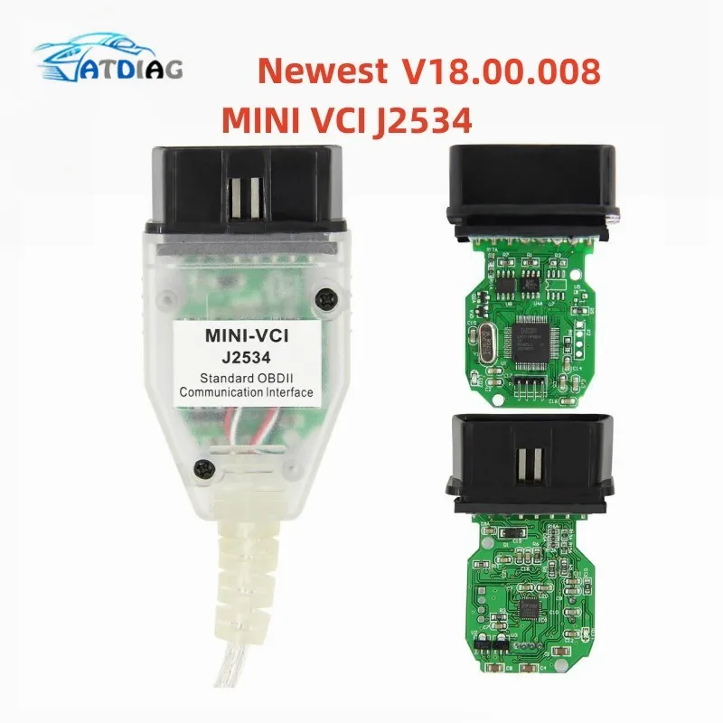 V18.00.008 MINI VCI For TOYOTA TIS Techstream Mini vci FTDI FT232RL Chip J2534 OBD2 Car Diagnostic Cable Until 2022 Years