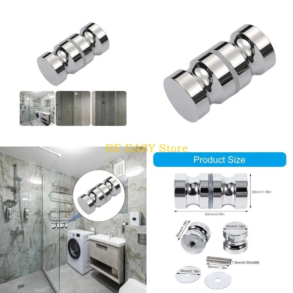 

E28F Upgrades Aluminium Handle Minimalist Door Handle 60mm for Shower Cabins Offering rusts Resistance & Appearance