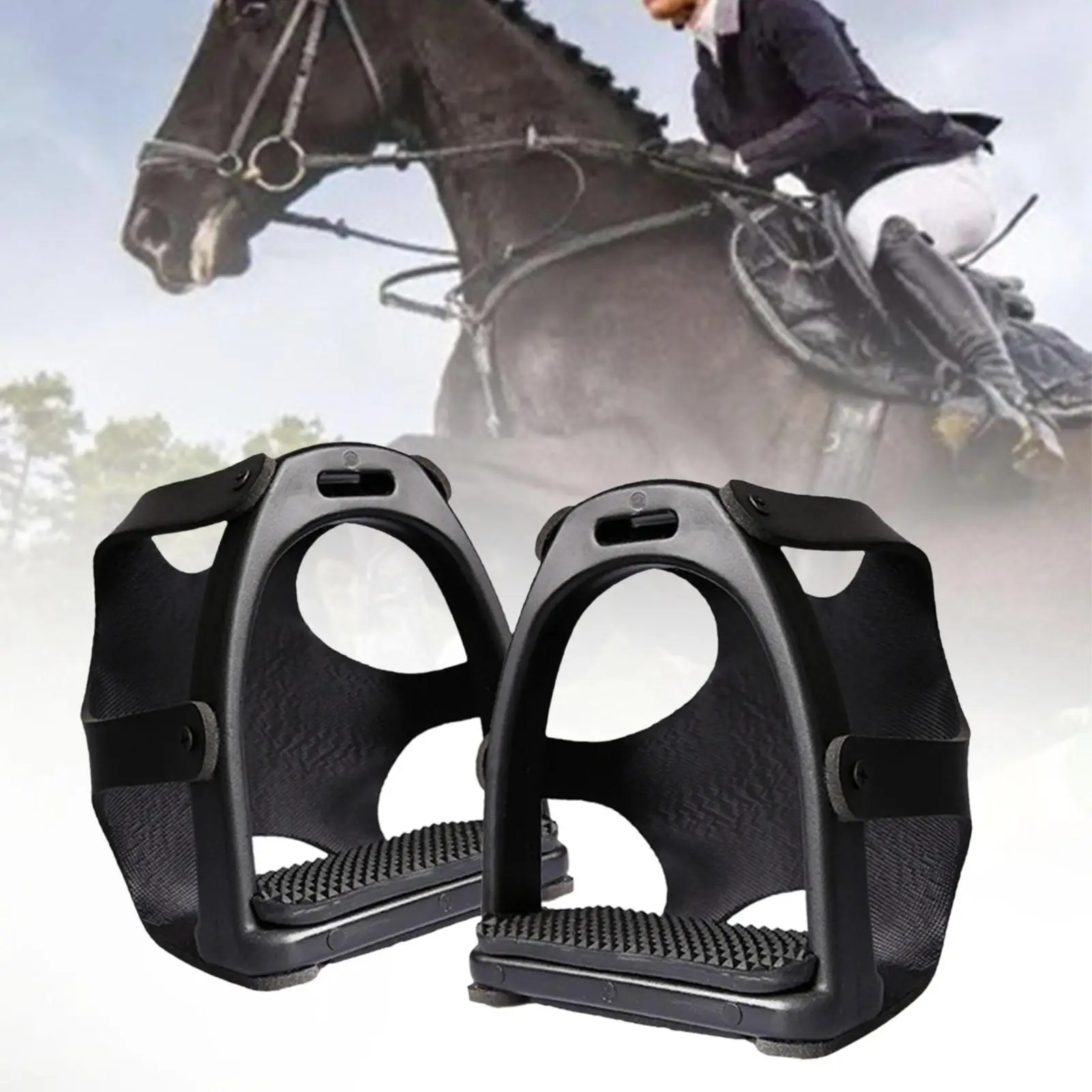 

Cage Horse Riding Stirrups Lightweight Resin Tools Riding Protection Saddles