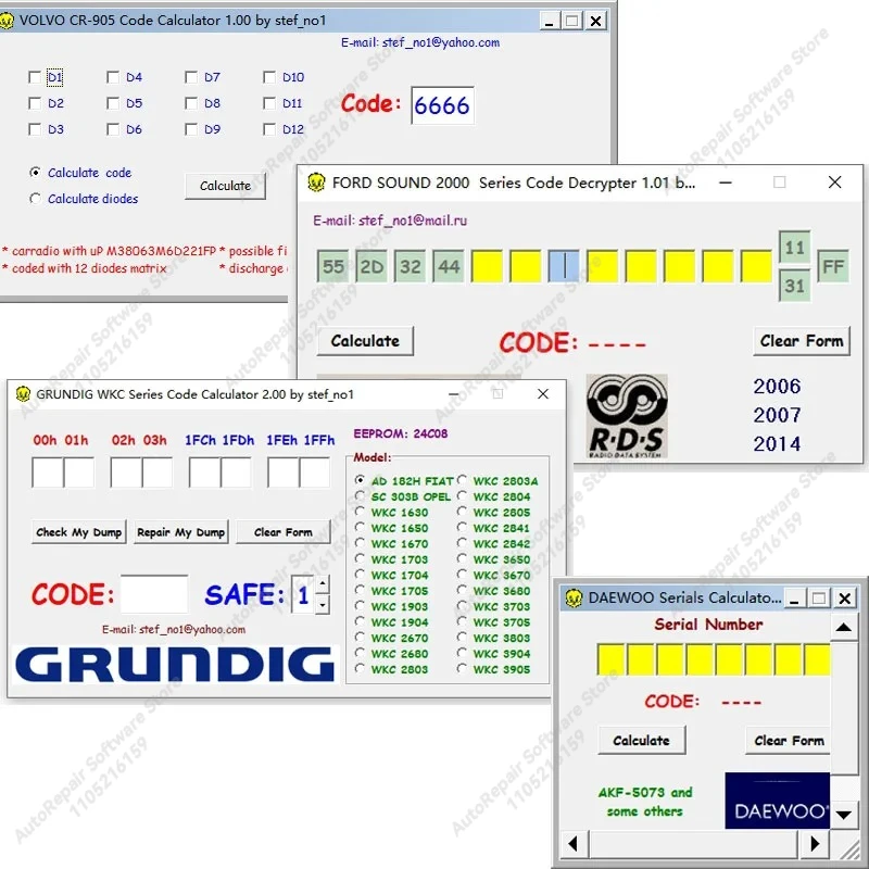 Calulateur d'autoradio Code de déverrouillage d'autoradio Code de calulateur en Eeprom pour Alfa pour BECKER pour Honda pour Nissan pour BMW... ectez de nombreuses voitures