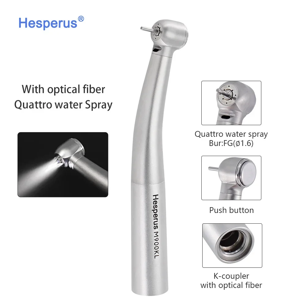 Best Selling Dent al Instrument High Speed Handpiece M900KL Torque Head Push Button Air Turbine Rotor With Led Fiber Optic