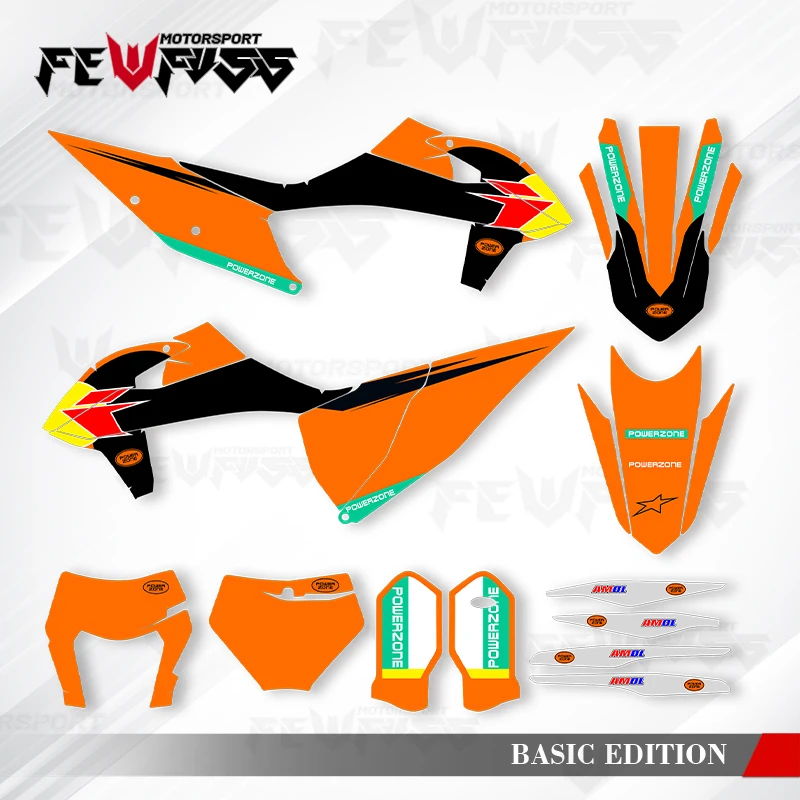 

Fewfuss Graphics Decals Stickers Motorcycle Background Custom For KTM SX SXF XC XCF 2019-2022 EXC EXCF XCW 2020-2023 010