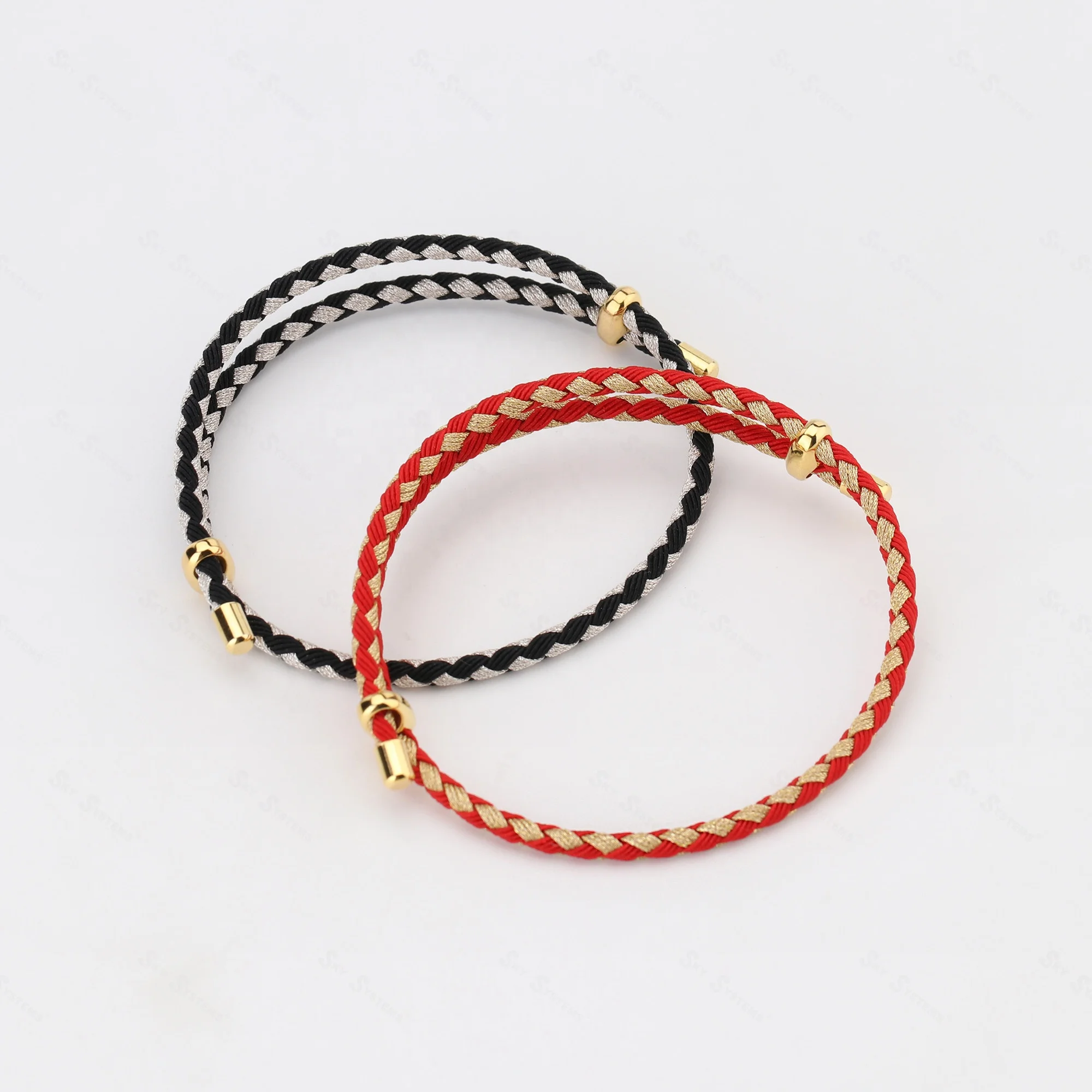 SKY Adjustable Braided Bracelets High Quality Cord Thread Rope Bracelets for Women Men
