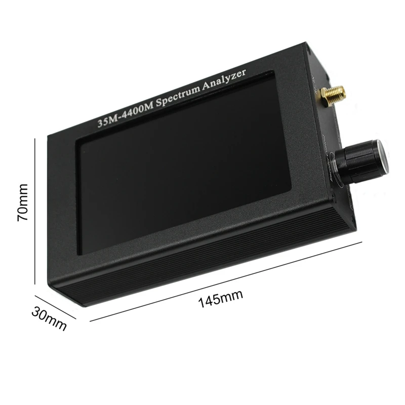 เครื่องวิเคราะห์สเปกตรัมแบบพกพาหน้าจอ LCD สี TFT ขนาด4.3นิ้วขนาด35-4400MHz