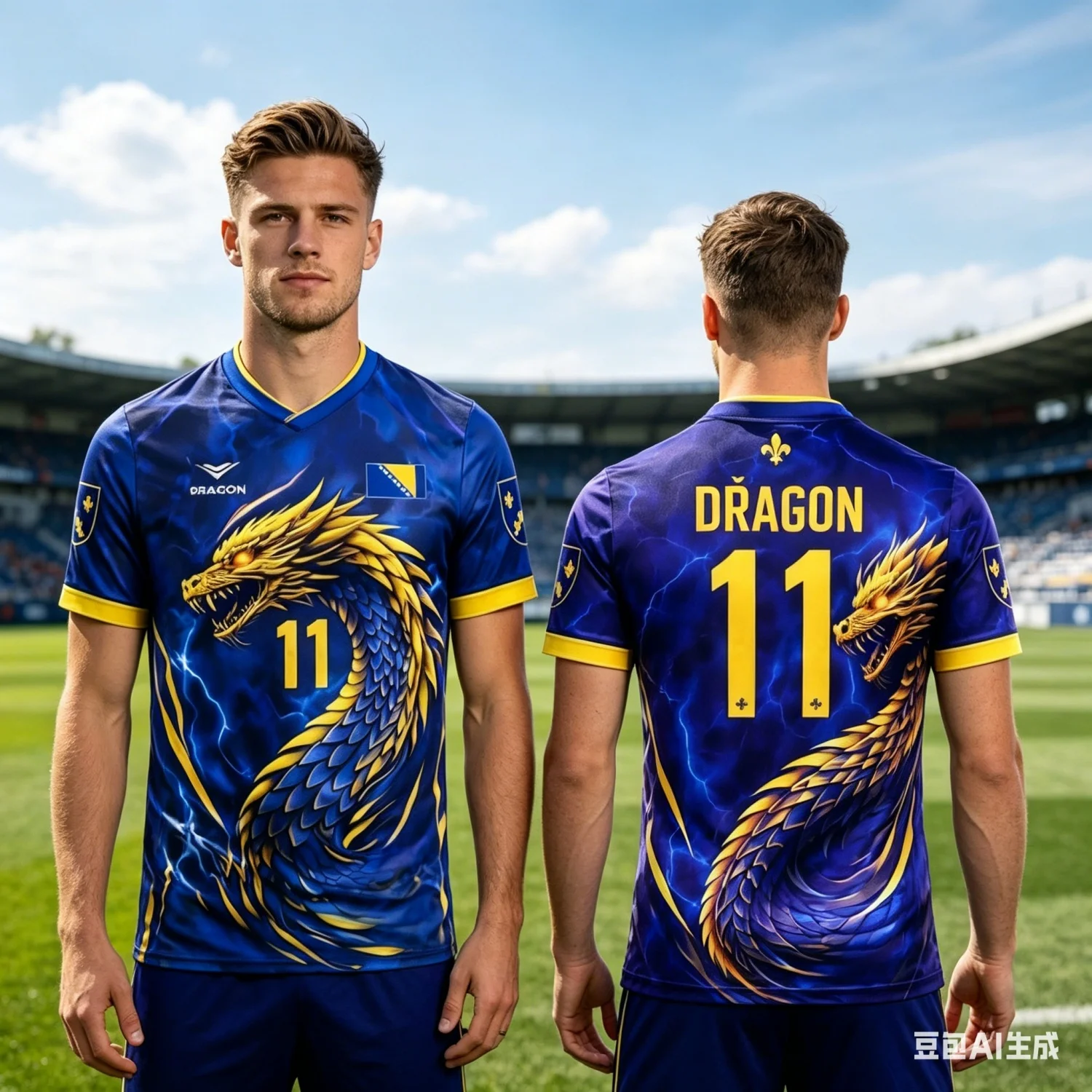 Bosnia Herzegovina Crew Neck Soccer Jersey,Football Fan Shirt,Kids Youth Men Women,Suitable for Outdoor Activities And Everyday