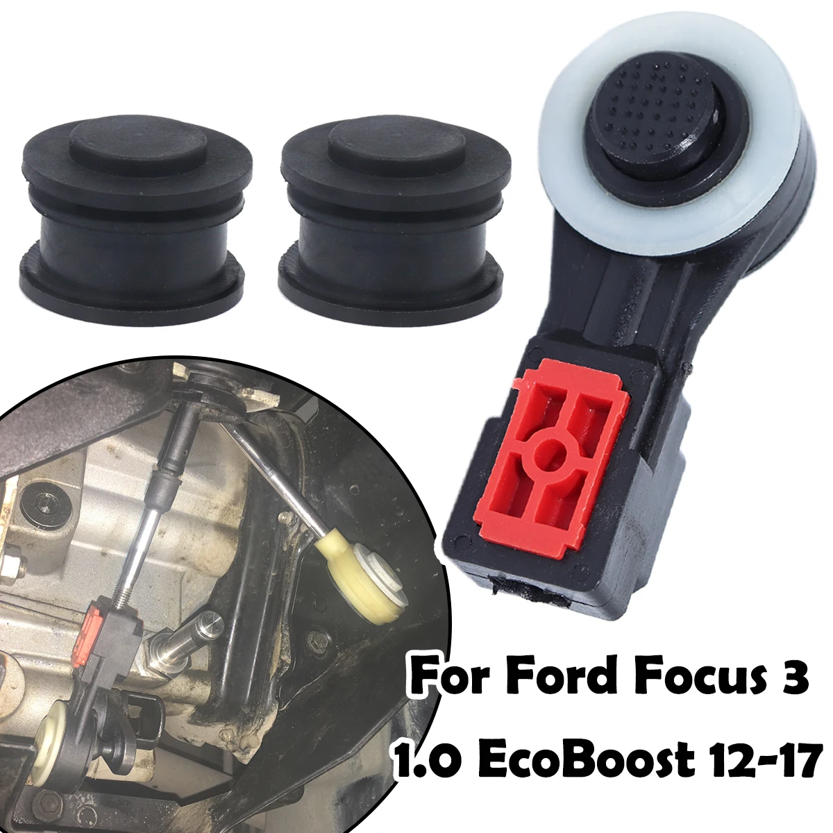 

3Pcs/set 6 Speed Manual For Ford Focus 3 Gearbox Cable Repair Kit Shift Lever Linkage End Connector Bushing Parts 2012 - 2017