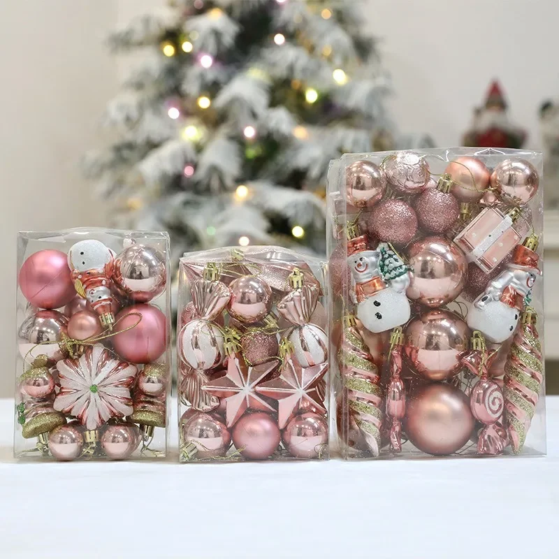 20/29Pcs Christmas Decorations Santa Claus Snowflake Christmas Xmas Tree Pendant Ornament for Home Decor New Year 2026 Accessory