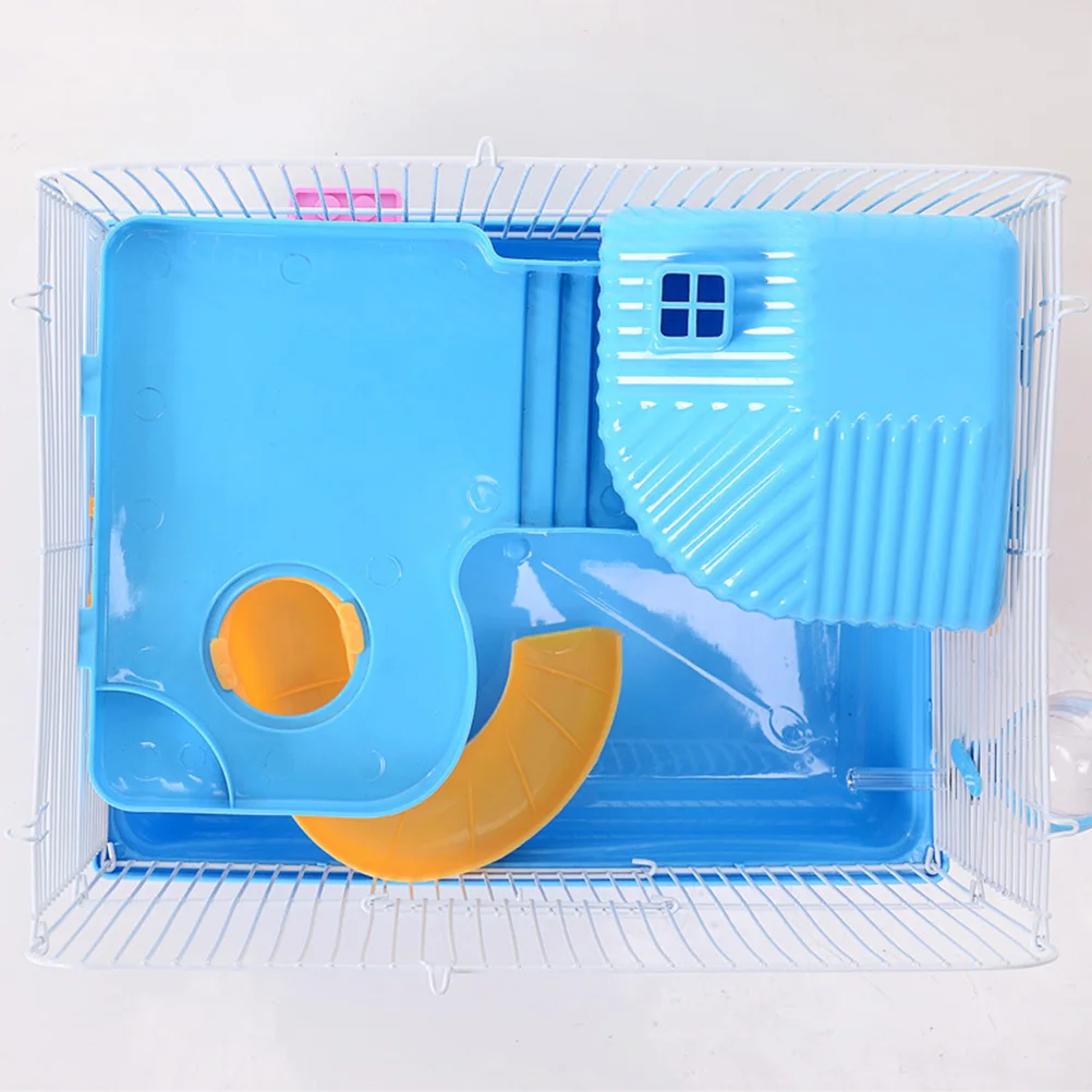 

2 Layers Double Princess Cage For Small Pets Hamster Villa Enclosure With Running Wheel Water Bottle Easy Pet