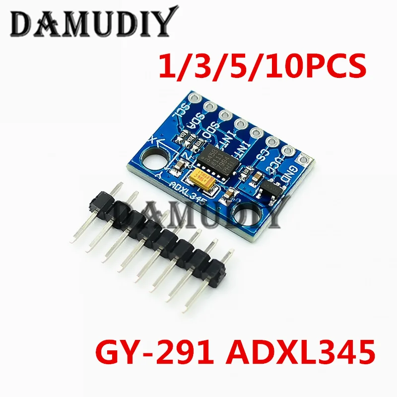 1-10pcs GY-291 ADXL345 Digital Three-axis Acceleration of Gravity Tilt Module IIC/SPI Transmission In Stock