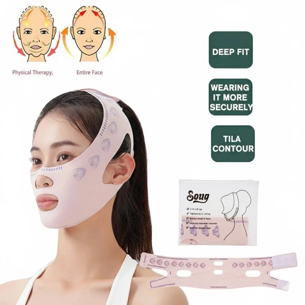 1 قطعة الذقن الخد التخسيس ضمادة الخامس المشكل رفع قناع قابلة لإعادة الاستخدام حزام الوجه مزدوجة الذقن المخفض الخامس على شكل قناع الوجه #1