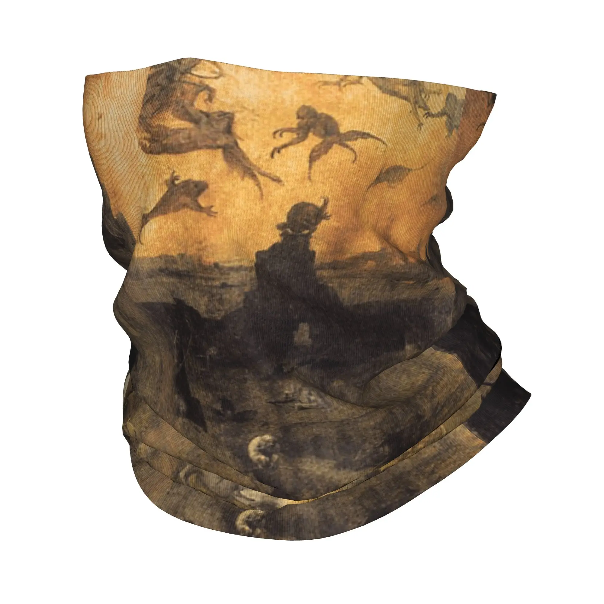 Fall of the Rebel Angels by Hieronymus-Bosch Bandana Neck Gaiter Printed Balaclavas Face Scarf Headwear Riding Adult Windproof