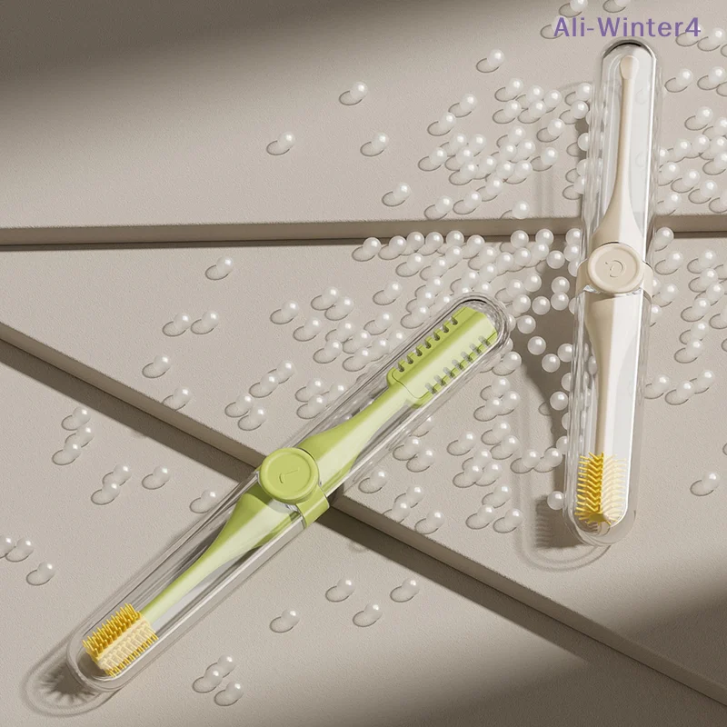 

{MX} Double-Ended Nose Silicone Brush Ear Pick With Cover Manual Nose Hair Trimmer Portable Ear Cleaner Nose Hair Shaving