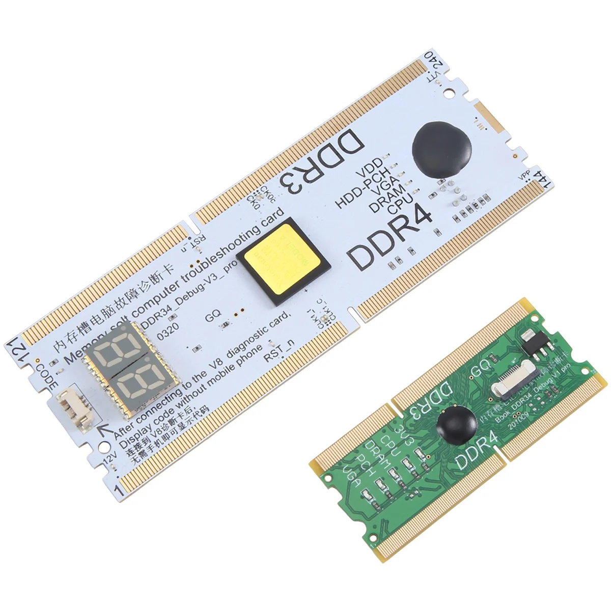 

BFYLW Laptop/Desktop Motherboard Memory Slot DDR3/DDR4 Diagnostic Analyzer Debug Test Card for DDR3/4 Notebook Repair