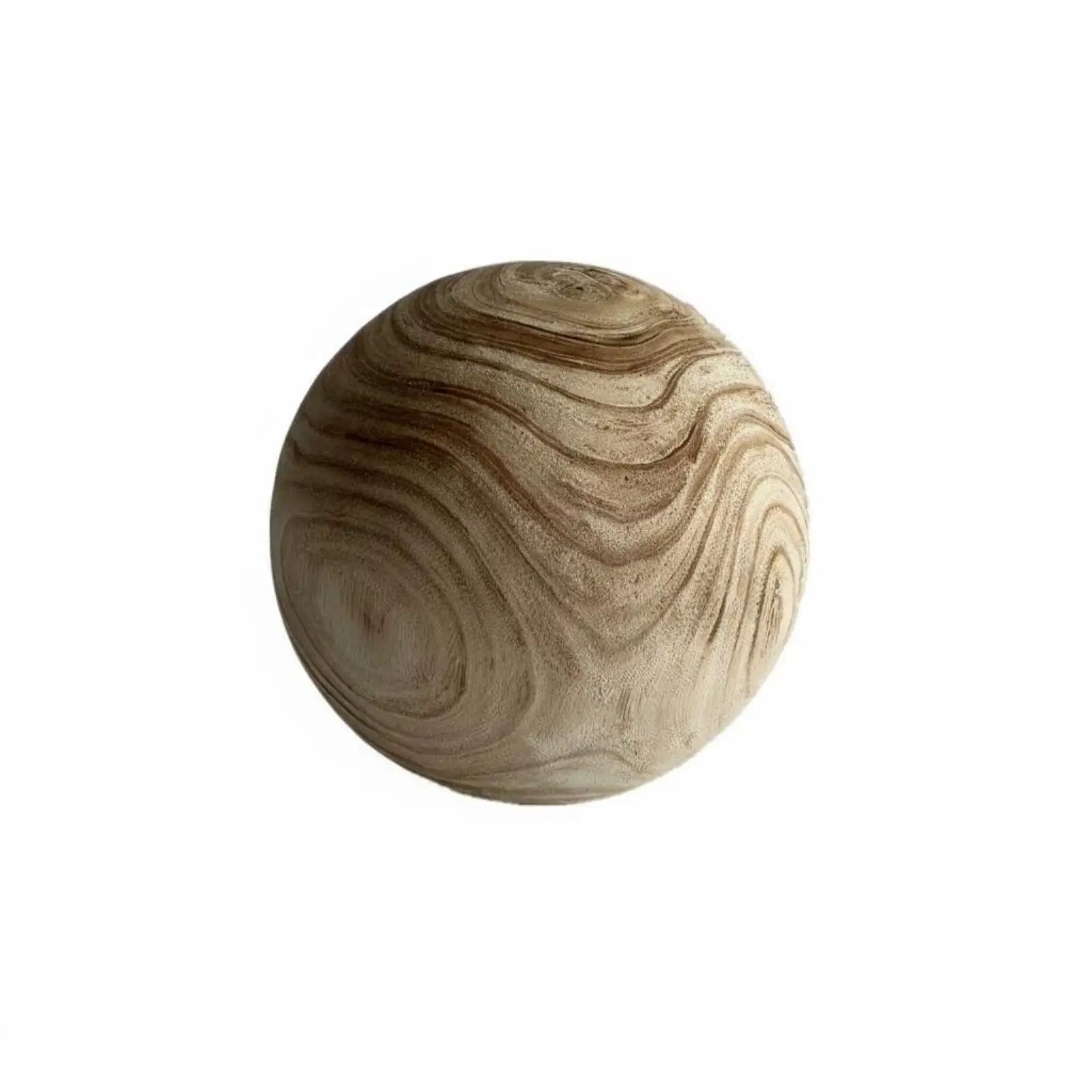 Japanese aesthetics, Nordic style, handcrafted large wooden sphere for