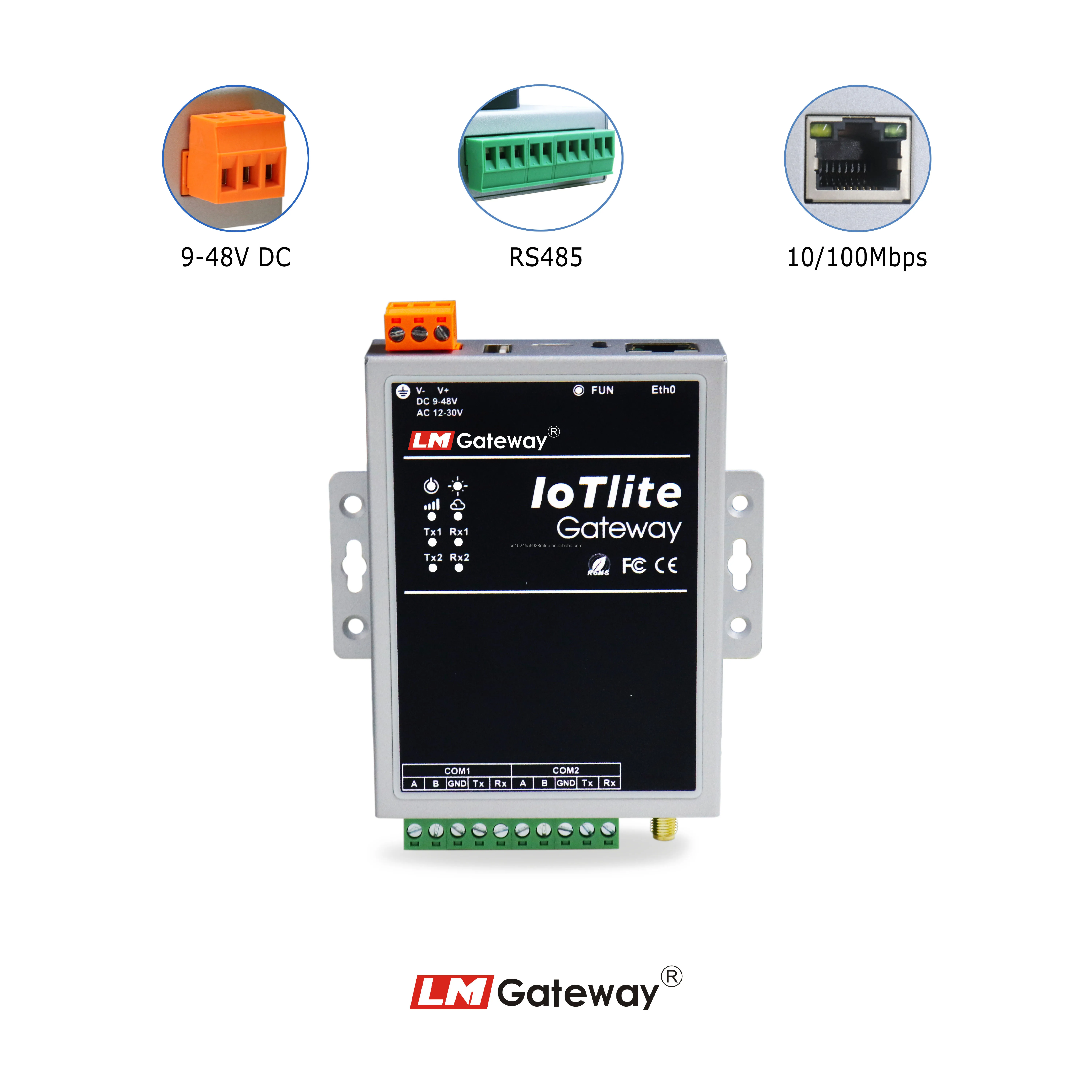 203lite 4G 2RS485 Modbus PLC to Modbus MQTT OPC UA Multi-protocol Conversion Gateway for Production Monitoring