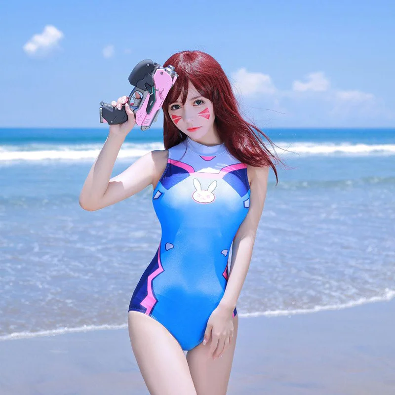 Japanese School Uniform Inspired One-Piece Swimsuit Women's Style Belly Covering Slimming Effect Anime Photography Props