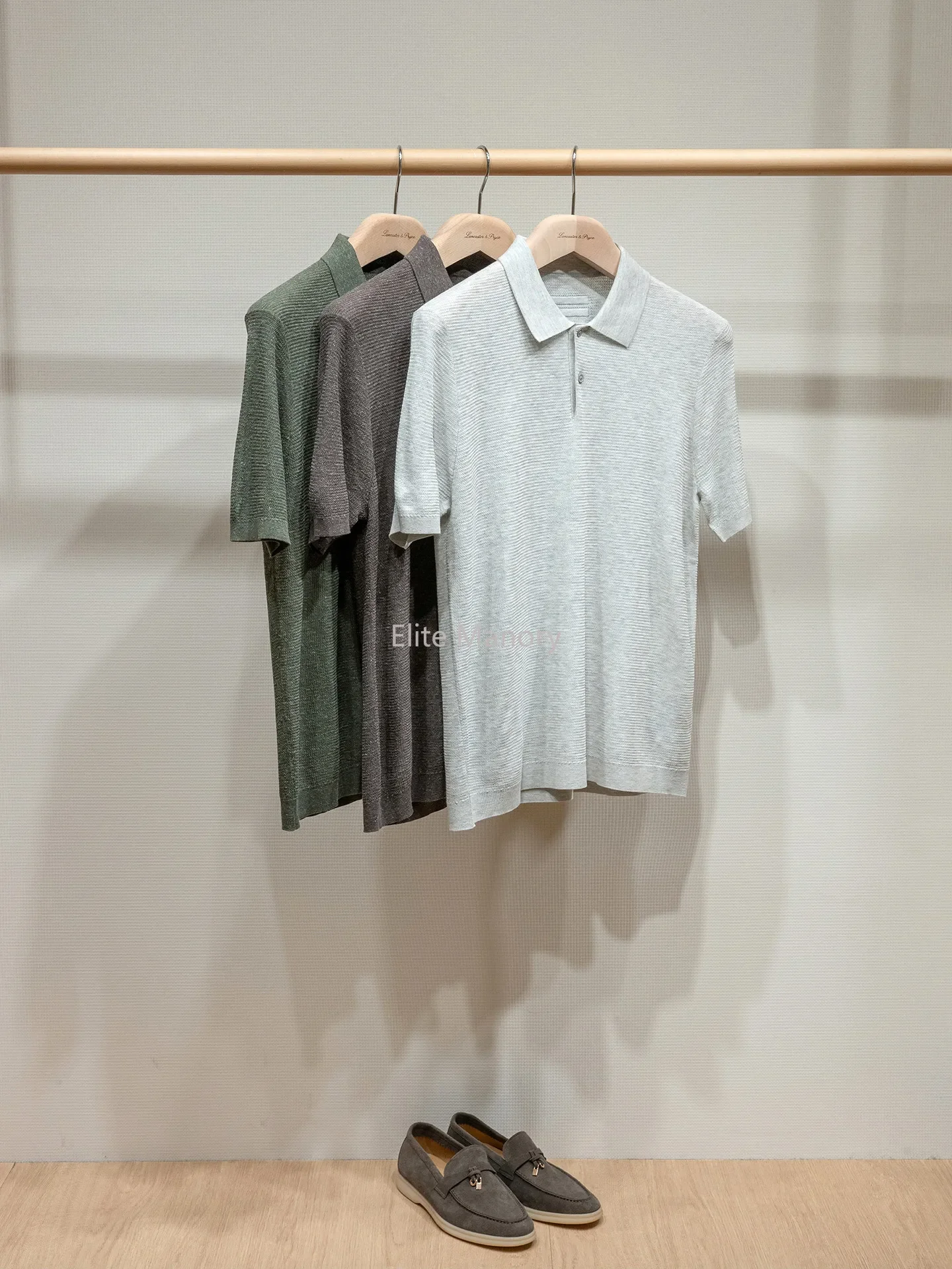 Lyocell linen fabric, comfortable and breathable casual lapel short-sleeved POLO shirt