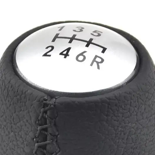 Compatible with Alfa Romeo 147 156 GT 5 Speed Black Glossy Plate ABS Plastic Handle Manual Gear Lever Knob