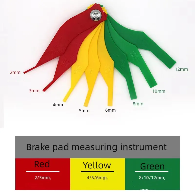 Universal Automotive Brake Pad Thickness Gauge Brake Pad Measure Ruler Test Tool Brake Diagnostic Tool Tester Car Accessories