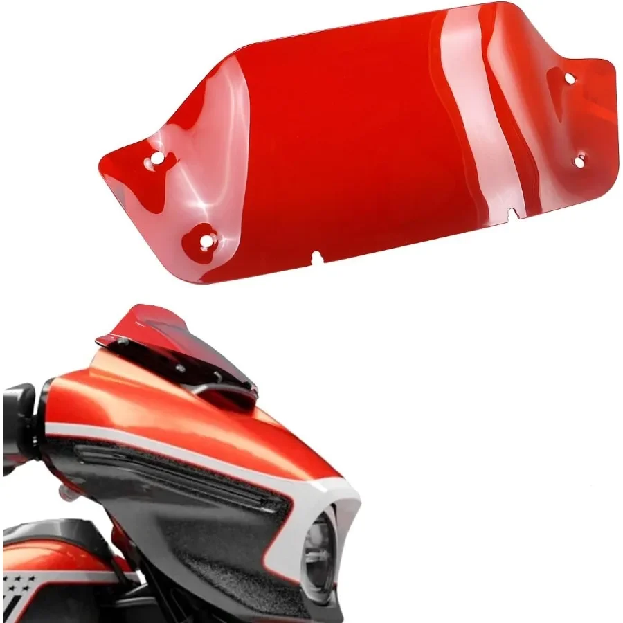 

8.0 Tall Red PMMA Acrylic Windshield for Motorcycle Windscreen Protection Designed for Enhanced Aerodynamics and Visibility on