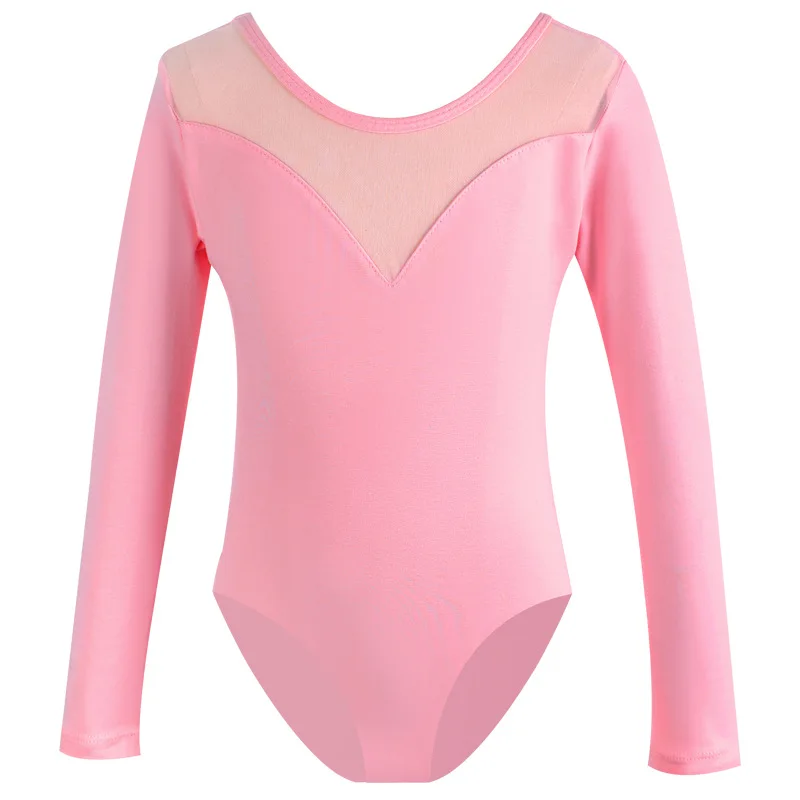 แฟชั่นขั้นสูงเด็ก Dancewear สาวฤดูใบไม้ผลิและฤดูใบไม้ร่วงแขนยาวฝึกเสื้อผ้าบัลเล่ต์ชุดสาวยิมนาสติกเสื้อผ้า