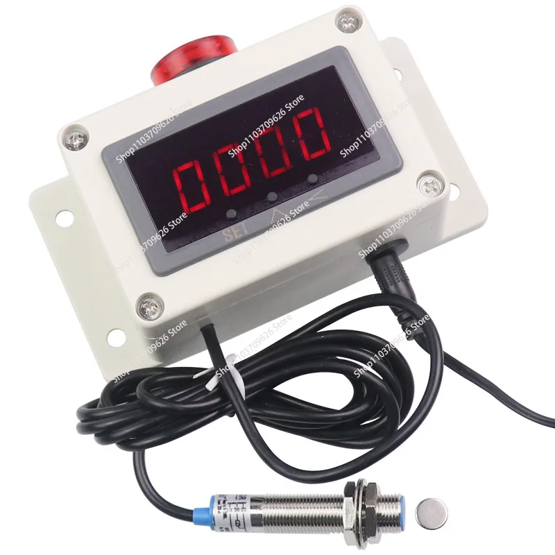 

AC 100-240V Industrial Roller Type High-Precision Meter Counter Yard Counter Digital Display Electronic Code Encoder Alarm Meter