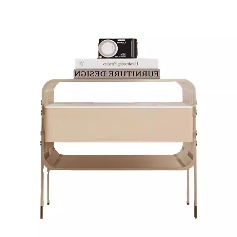 

Light luxury bedside table, acrylic modern simple master bedroom storage bedside table