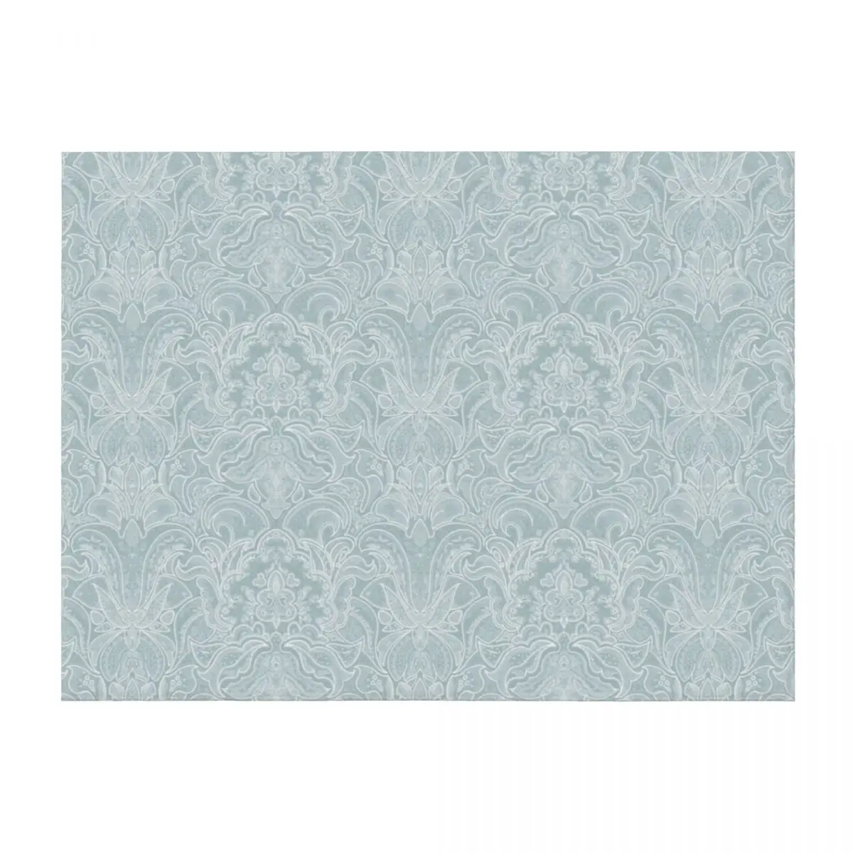 

Hand Drawn Paisley with hidden mouse design Seafoam Throw Blanket Loose Sofa Quilt Luxury Brand Bed Blankets