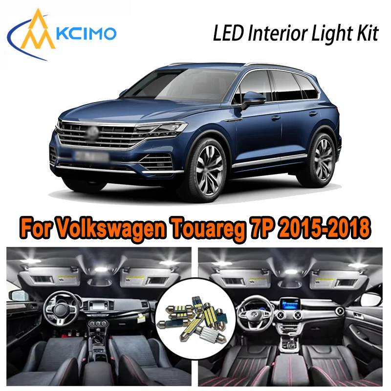 

For Volkswagen Touareg 7P 2015-2018 2015 2016 2017 2018 LED Interior Dome Map Trunk Light Kit Car Led Lamps Canbus No Error