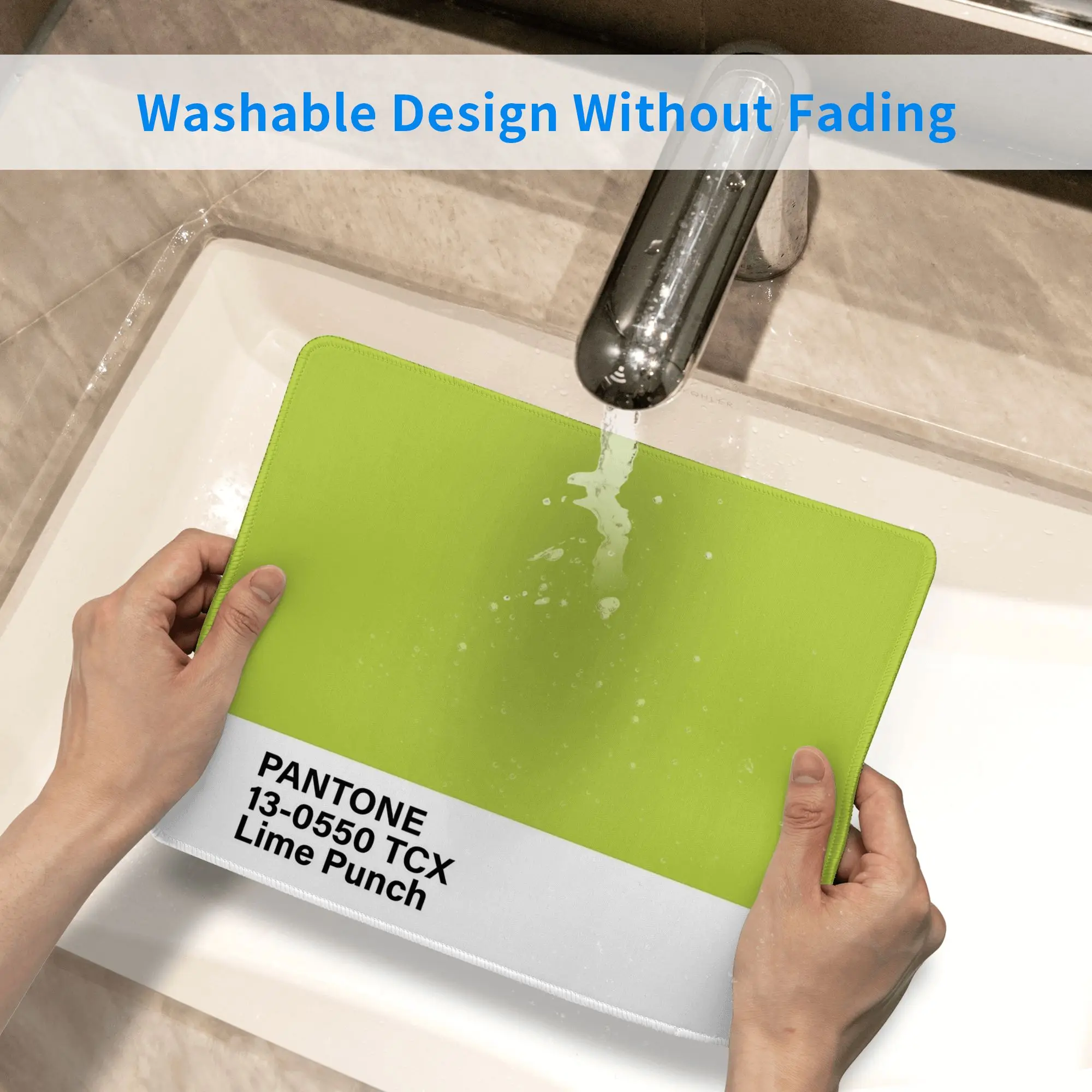 Pantone 13-0550 TCX Lime Punch Mouse Pad Keyboard Komputer Mouse Mat Gaming PC Laptop Desk Mat Alas Meja Kantor