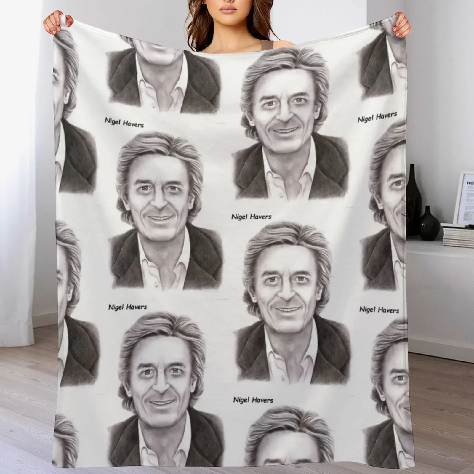 Nigel Havers Throw Blanket Cozy Sofa Blanket for TV Watching Napping