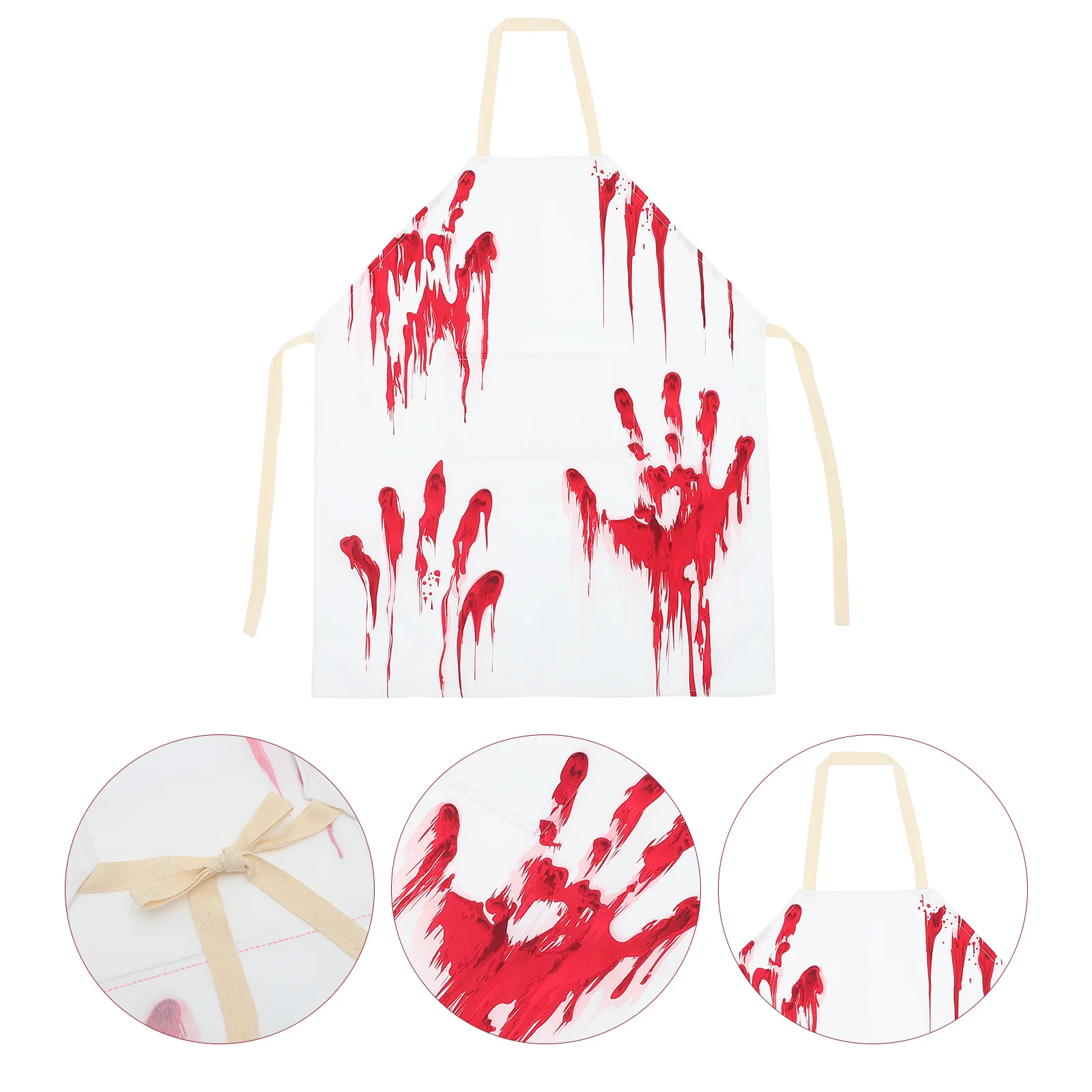 

Halloween Bloody Apron Horror Pattern Scary Kitchen Cooking Cosplay Festival Apron Halloween Decoration Home Supply