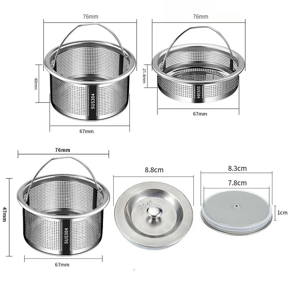 مصفاة حوض الفولاذ المقاوم للصدأ حماية ضد انسداد ثقب الصرف تصفية شبكة حوض المطبخ شبكة تصفية اكسسوارات المطبخ #6