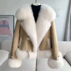 Winter High Quality Luxury Warm Outerwear Korean Fashion Loose Double-faced Streetwear Lapel Coats New All-match Faux Fur Jacket