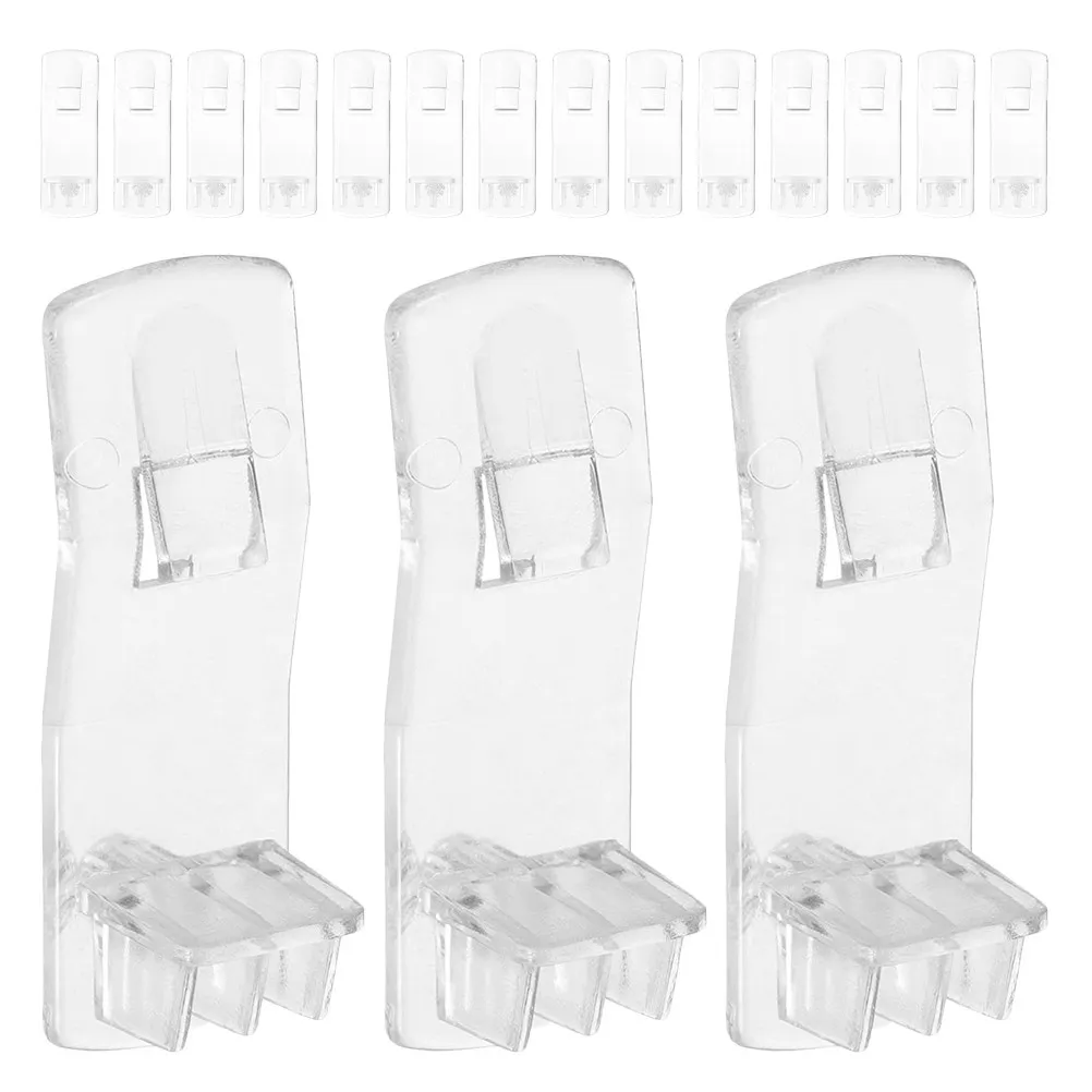 30Pcs Clear Plastic Shelf Support Pegs Transparent Locking Pins Kitchen Cabinet Bookcase Furniture Replacement Clips