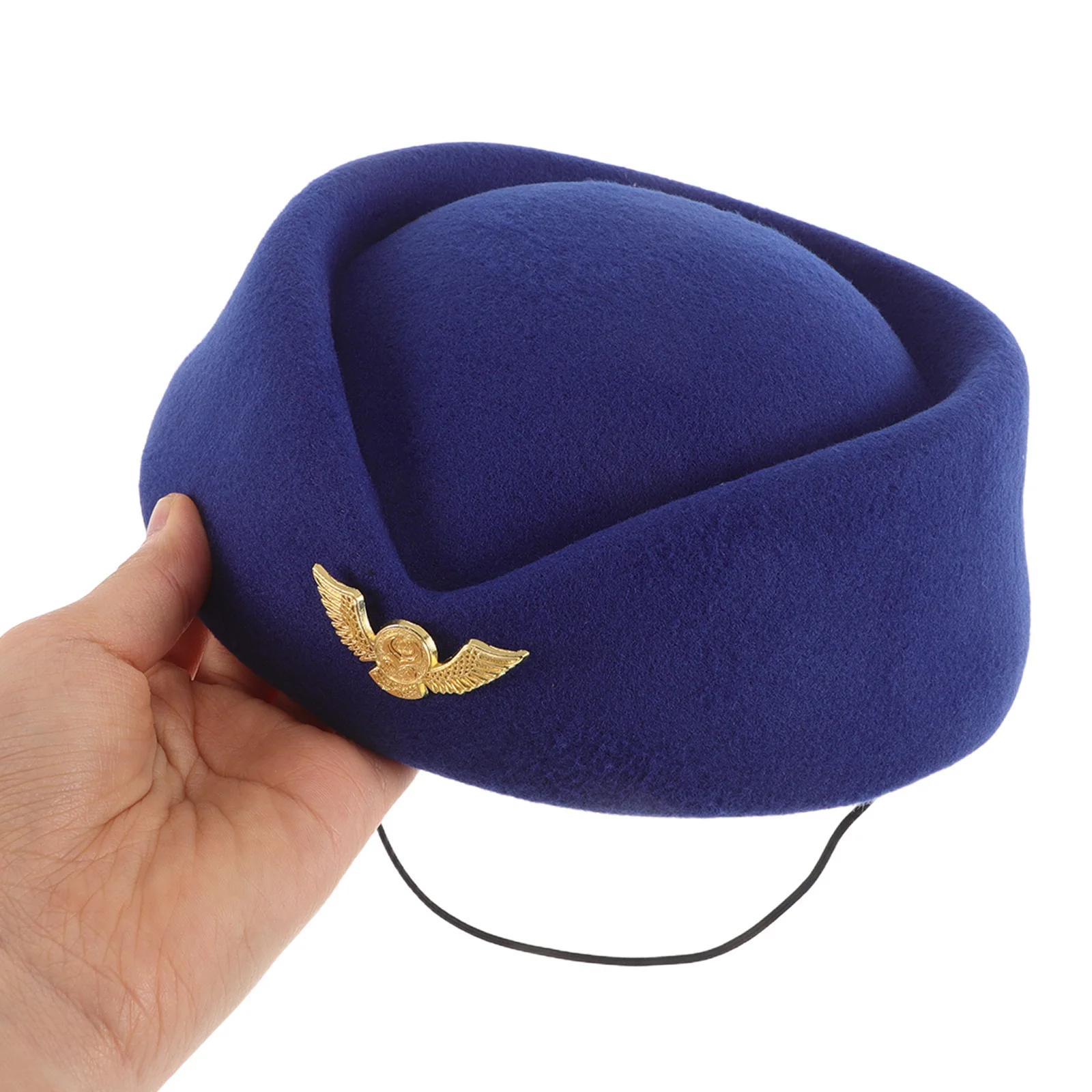 

Pilot Costume Hat Stewardess Beret Women Air Hostess Cap Polyester Flight Attendant Accessories Essential Long Wear Soft