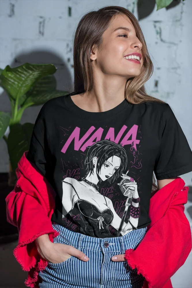 Nana Osaki T-Shirt Black Stones Funny Girl Kawaii Graphic Black Shirt All Sizes