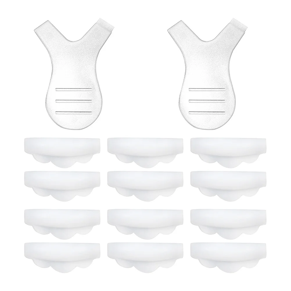 12pcs Silicone Eyelash Perming Curler Pads with 2 Eyelash eyelash pads eyelash brush brush