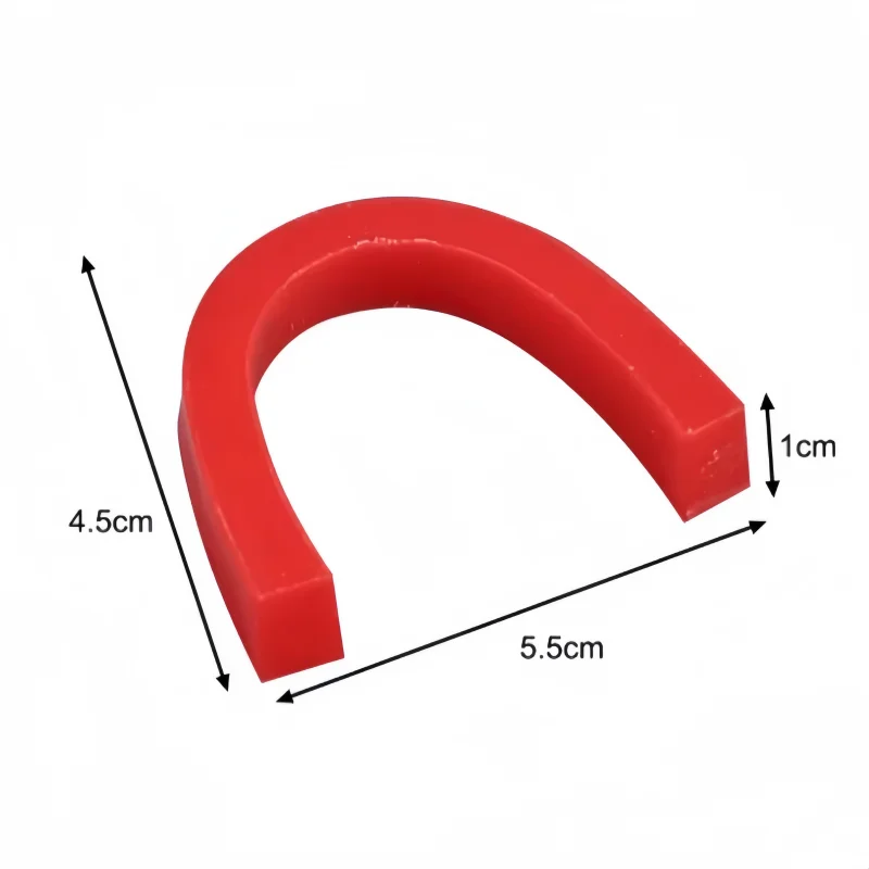 2pcs U Shape Red Dental Base Plate Wax Rim Occlusal Bite Block for Full Arch Denture Professional Lab Casting Wax Dentistry Tool