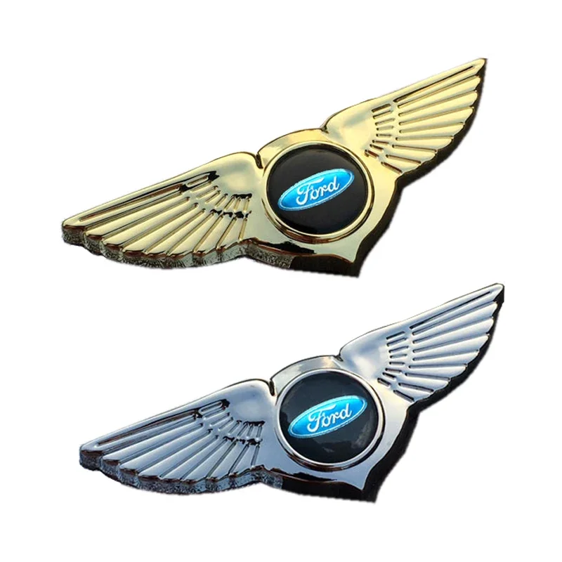 Car Badge Sticker Front Grille Wings Emblem Decal for Ford Mustang Explorer Fusion Focus MK2 MK3 MK8 1 2 3 Mondeo Kuga  Ecosport