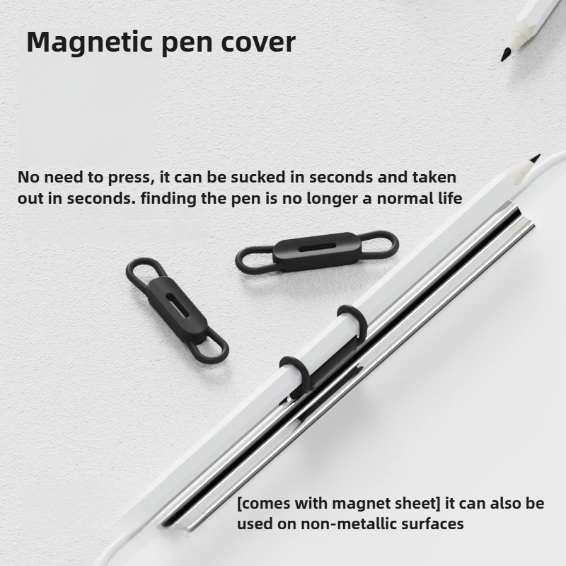 Flexible Silicone Magnetic Pen Clip Reusable Adjustable Pencil Holder for Office Desk Refrigerator Whiteboard Supplies view 5