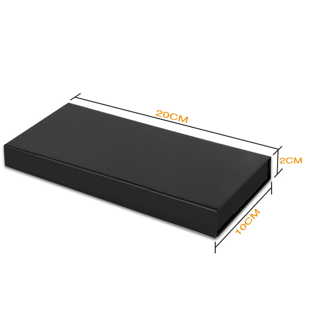 Black Luxury Card Holder Double Metal Credit Card Package Blank Box for Metal Bank Card Business and VIP Membership Card