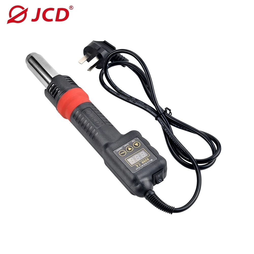 JCD 750W Micro Hot Air Gun Portable LED Display Rework Station Heat Gun Hair Dryer Temperature Adjustable Welding Station 8208