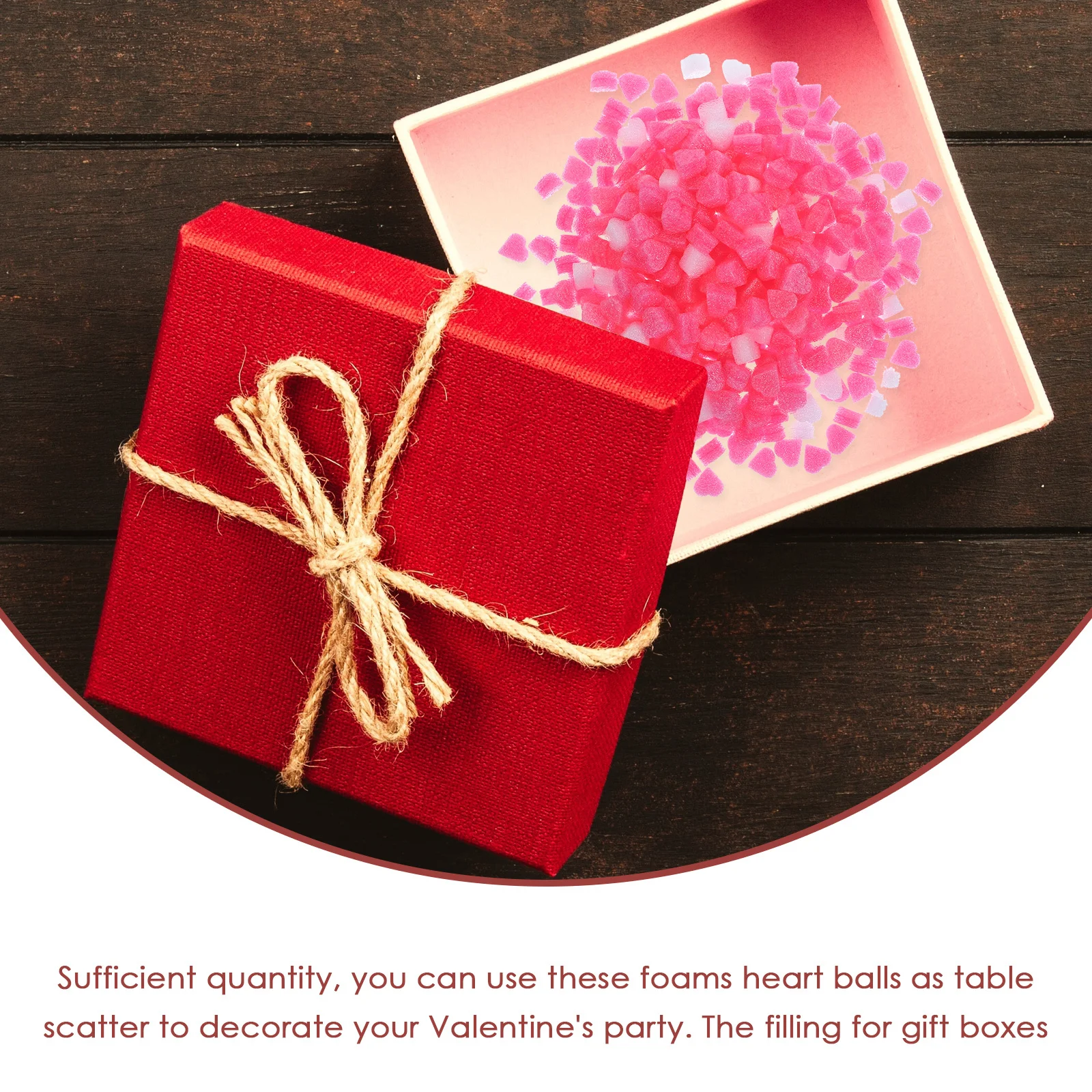 Pianki w kształcie serca, wypełniacz do pudełek na prezenty, bezpieczne, lekkie, do rękodzieła, na wesele, bankiet, do pudełek na słodycze, dekoracja stołu, wypełniacz do pudełek na prezenty.
