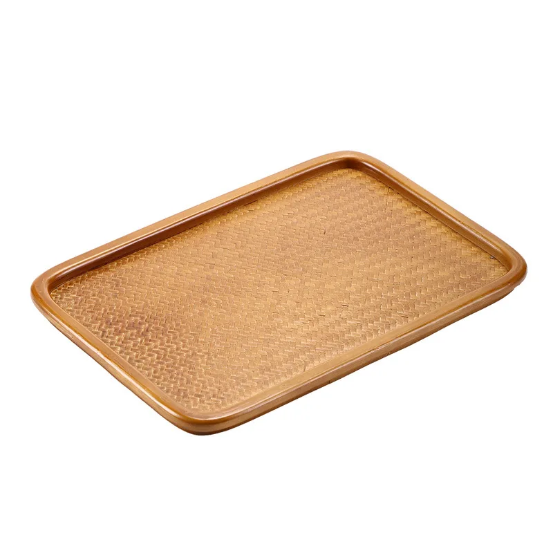 Japanese-style Bamboo Woven Tea Tray, Dry Foam Table, Pot Bearing Bamboo Tray, Household Retro Simple Tea Set Storage Tray