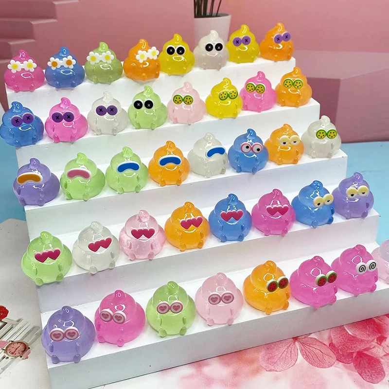 야광 똥 모양 정원 장식 미니어처 똥 요정 정원 액세서리, 야광 이끼, 마이크로 풍경, 1 개