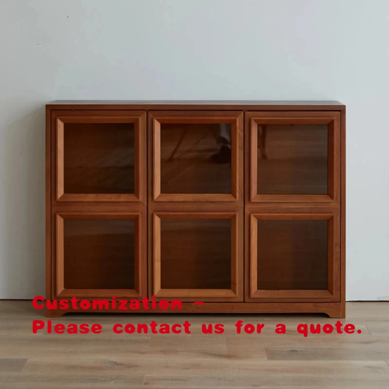 

custom.Factory Direct Wood Storage Side Cabinet Action Figure Display Cabinet Floor-standing Chest Bookcase Space Saving TV Cabi