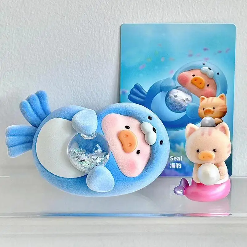 Подлинная слепая коробка серии Lulu Pig Ocean, милый кавайный кукольный плеер, ручная фигурка, дисплей, игрушки, настольная коллекция, подарок-сюрприз
